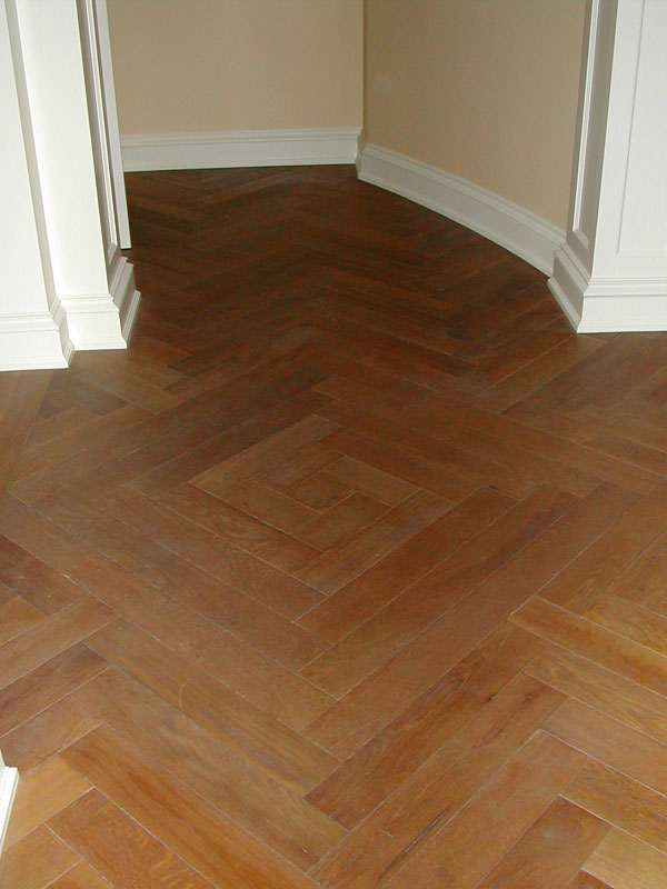 Herringbone hardwood floor