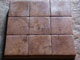 Detail d'un parquet-pav� en bois debout