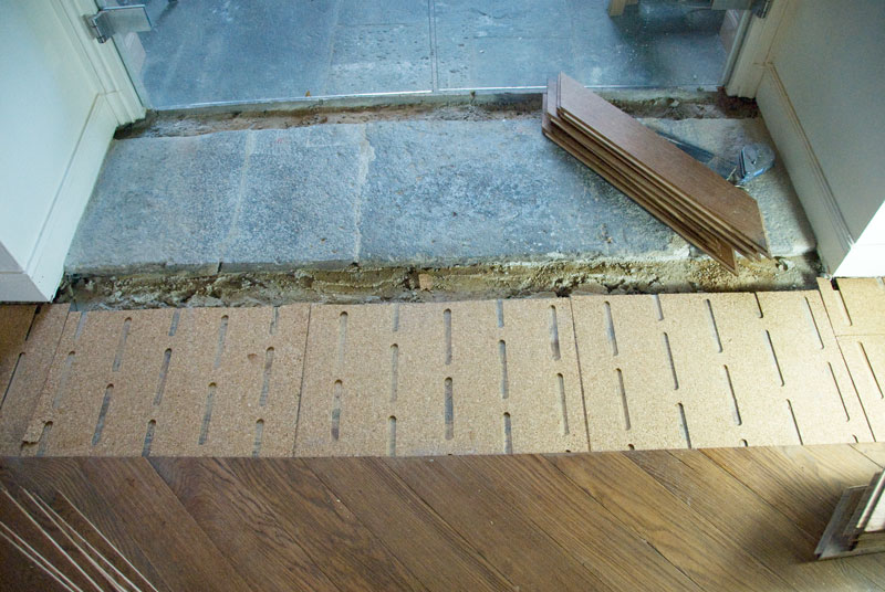Un espace est r�serv� pour les lames de bois