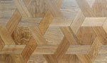 Parquet tapis hexagone en chêne de fil