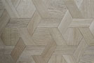 Parquet tapis hexagone en chÃªne, aspect naturel gris