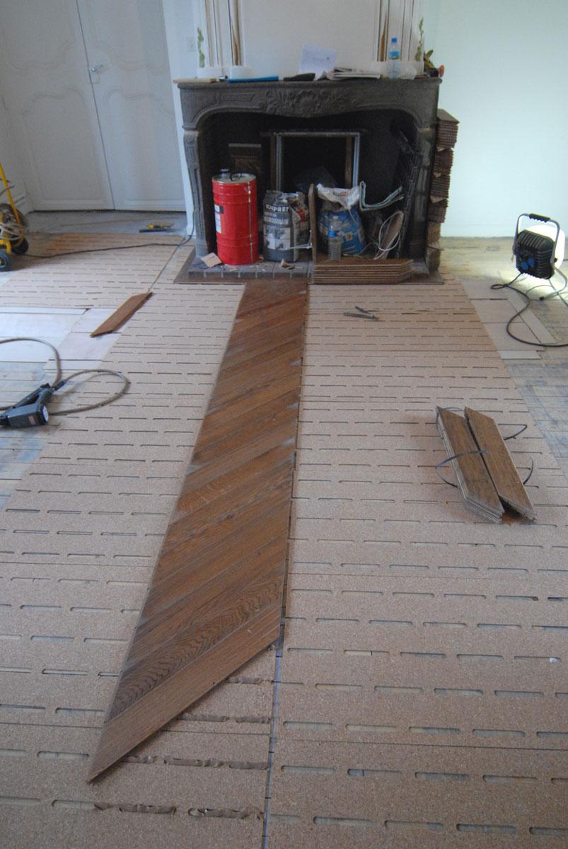 Parquet Chevron  in oak