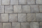End grain wood blocks in oak gray leached