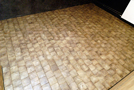 End grain wood blocks in oak gray leached