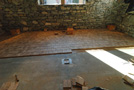 Paving oak flooring, glued
