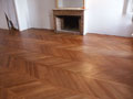 Chevron hardwood floor