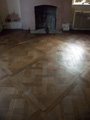Parquet with the fireplace