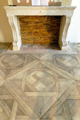 Parquet d'Aremberg gris lessivé en chêne