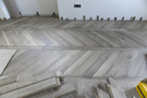 Parquet FougÃ¨re en cours de pose