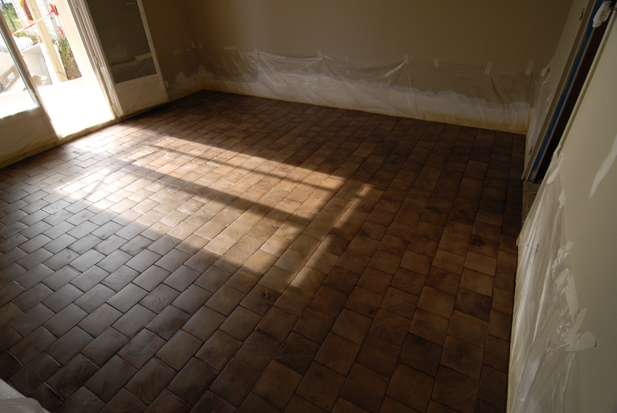 Parquet pavage en bois debout - chÃªne