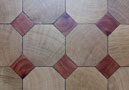 Parquet bois debout octogone avec cabochons  en bossÃ©